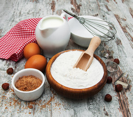 Canvas Print - ingredients for apple pie