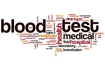 Sticker - Blood test word cloud