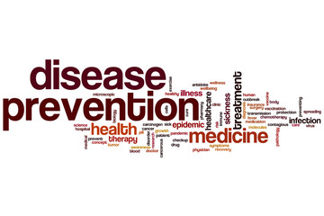 Wall Mural - Disease prevention word cloud