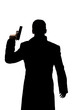 Man with gun silhouette