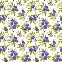 Canvas Print - Floral seamless pattern