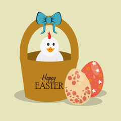 Happy easter design, vector illustration.