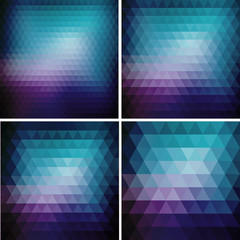 Poster - Abstract retro triangle  background