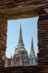 Pagode Wat Mahathat Ayutthaya Thailand