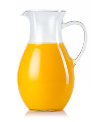 Wall Mural - Jug with orange juice isolated on white