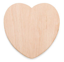 Blanks For Decoupage. Wooden Heart Isolated On White Background