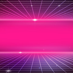 Poster - 80s Retro Sci-Fi Background
