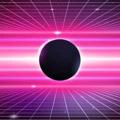 Poster - 80s retro sci-fi background