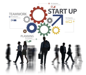 Wall Mural - Startup New Business Plan Strategy Teamwork Concept