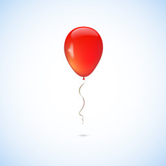 Red balloon isolated on white background