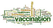 Tag cloud related to vaccination of children and adults