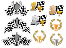 Set Of Motor Sport And Racing Icons