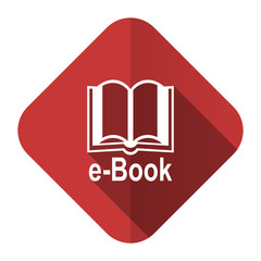 Sticker - book flat icon e-book sign