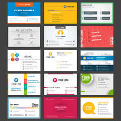 Wall Mural - vector set of modern creative business cards