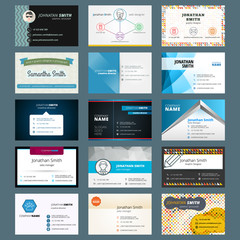 Wall Mural - vector set of modern creative business cards