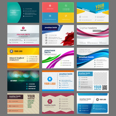 Wall Mural - vector set of modern creative business cards