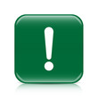 © reeel - Green exclamation sign button icon with reflection