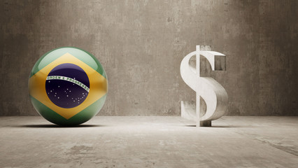 Wall Mural - Brazil. Money Sign Concept.