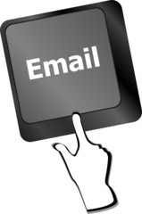 Poster - Computer keyboard with Email key - business concept