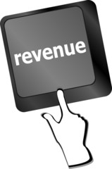 Poster - Revenue button on computer keyboard