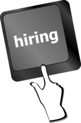 Poster - Keyboard with key for hiring