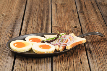 Poster - Fried eggs and bread