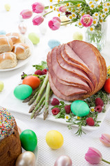 Wall Mural - Honey Sliced Ham For Easter