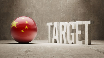 Wall Mural - China. Target Concept.