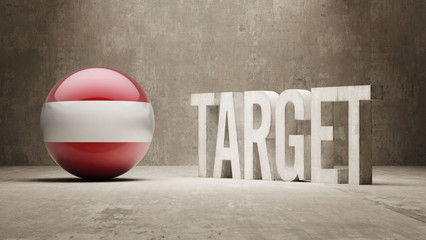 Wall Mural - Austria. Target Concept.