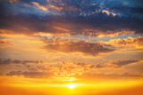 Fototapeta Zachód słońca - Beautiful cloudscape over the sea