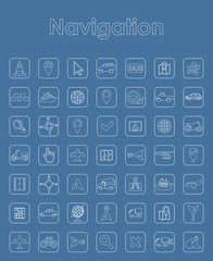 Poster - Set of navigation simple icons