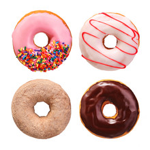 Donuts Collection Isolated On White Background