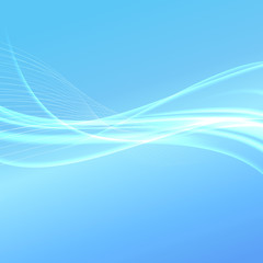 Wall Mural - Modern blue abstract speed swoosh line fusion