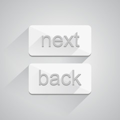 Wall Mural - square buttons on white background