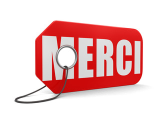 Poster - Label merci (clipping path included)