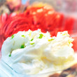 © Pavlo Vakhrushev - Delicious white and red ice cream gelato