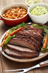 Wall Mural - barbecue beef brisket, texas style