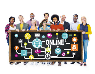 Poster - Global Online Communication Social Networking Technology Concept