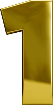 Gold Metal Number 1 (One)