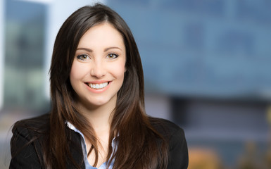 Smiling beautiful businesswoman