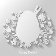 Canvas Print - Decorative Easter flat background