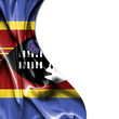 Swaziland waving satin flag isolated on white background