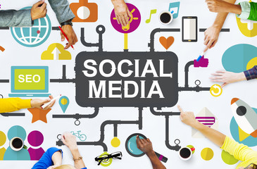 Poster - Social Media Social Networking Connection Global Concept