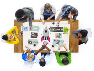 Canvas Print - new business innovation strategy technology ideas concept