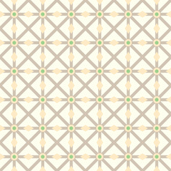 Wall Mural - Brown Asterisk and Circle and Triangle Seamless Pattern