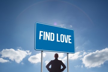 Poster - Find love against cloudy sky with sunshine