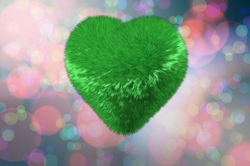 Poster - Large fuzzy green heart