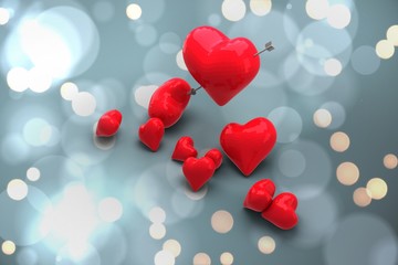 Poster - Composite image of love hearts