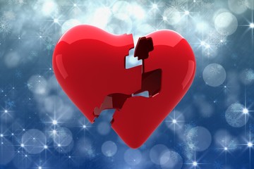Poster - Composite image of broken heart