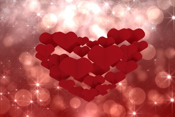 Poster - Composite image of love hearts